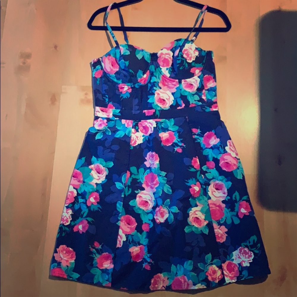 Jessica Simpson Madelynn Blue Blossom Dress
